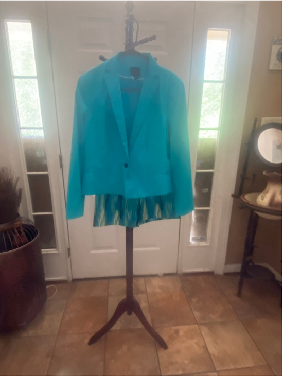 Worthington Jackets & Blazers - Women's Worthington Teal & Green skirt Set Size 14